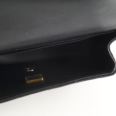 Chanel Top Handle Rectangle Mini Black Lambskin (microchip)