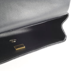 Chanel Top Handle Rectangle Mini Black Lambskin (microchip)