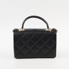 Chanel Mini Retro Twist Bag Black Caviar Top Handle (microchip)