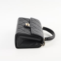 Chanel Mini Retro Twist Bag Black Caviar Top Handle (microchip)