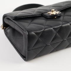 Chanel Mini Retro Twist Bag Black Caviar Top Handle (microchip)