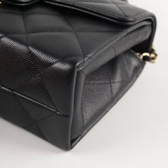 Chanel Mini Retro Twist Bag Black Caviar Top Handle (microchip)