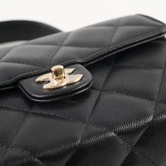 Chanel Mini Retro Twist Bag Black Caviar Top Handle (microchip)