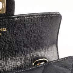 Chanel Mini Retro Twist Bag Black Caviar Top Handle (microchip)