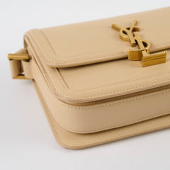 Saint Laurent Small Solferino Satchel Crossbody Bag Beige