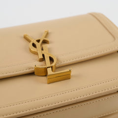 Saint Laurent Small Solferino Satchel Crossbody Bag Beige