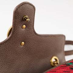 Gucci Marmont Small Houndstooth Bag Red