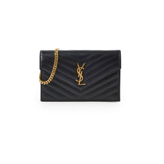 Saint Laurent Envelope Cassandre Envelope Bag Black