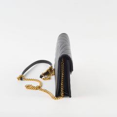 Saint Laurent Envelope Cassandre Envelope Bag Black