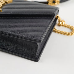 Saint Laurent Envelope Cassandre Envelope Bag Black
