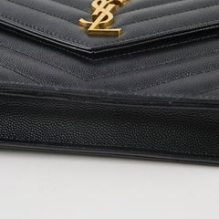 Saint Laurent Envelope Cassandre Envelope Bag Black