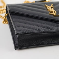Saint Laurent Envelope Cassandre Envelope Bag Black