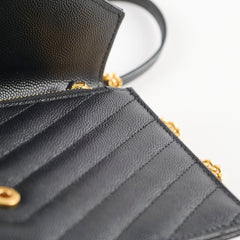 Saint Laurent Envelope Cassandre Envelope Bag Black