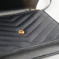 Saint Laurent Envelope Cassandre Envelope Bag Black