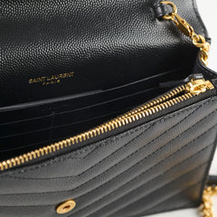 Saint Laurent Envelope Cassandre Envelope Bag Black
