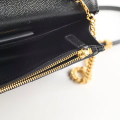 Saint Laurent Envelope Cassandre Envelope Bag Black