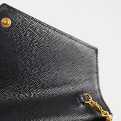 Saint Laurent Envelope Cassandre Envelope Bag Black