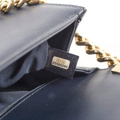 Chanel Small Boy Lambskin Dark Navy