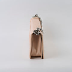 Chanel Old Medium Boy Reverso Patent Nude Pink