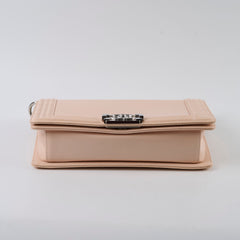 Chanel Old Medium Boy Reverso Patent Nude Pink