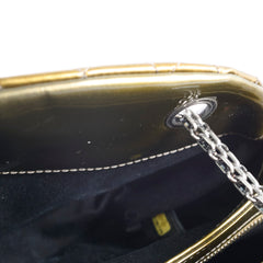 Chanel Just Mademoiselle Bowling Bag Gold Patent Leathwe