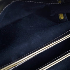 Chanel Just Mademoiselle Bowling Bag Gold Patent Leathwe