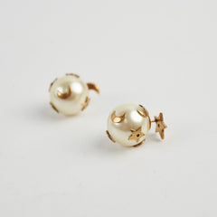 Christian Dior Star Moon Pearl Earrings