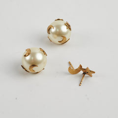 Christian Dior Star Moon Pearl Earrings