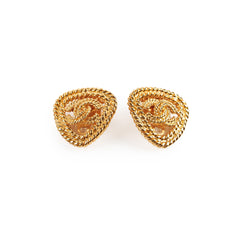 Chanel CC Triangle Clip-on Earrings