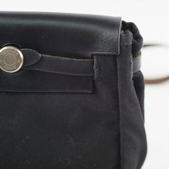 Hermes Herbag Mini Canvas Bag Black