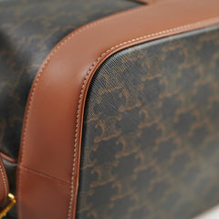 Celine Medium Bucket Triomphe Canvas and Calfskin