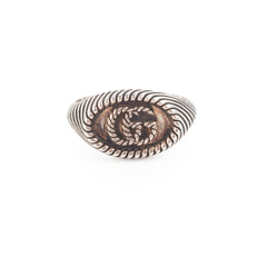 Gucci GG Ruthenium Silver Ring 14.5mm