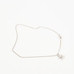 Chanel Silver Rhinestone Necklace Costume Jewellery