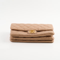 Chanel Dark Beige Flap with Adjustable Chain Lambskin (microchip)