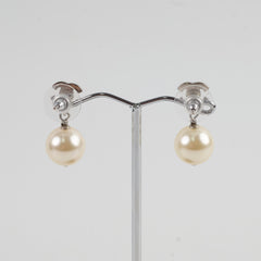 Chanel CC Pearl Drop Earrings Costume Jewellery