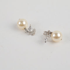 Chanel CC Pearl Drop Earrings Costume Jewellery
