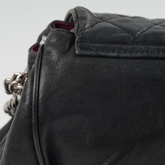 Chanel CC Lambskin Accordion Flap Black 12 Series