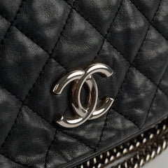 Chanel CC Lambskin Accordion Flap Black 12 Series
