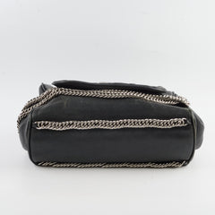 Chanel CC Lambskin Accordion Flap Black 12 Series