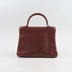 Hermes Kelly 25 Brown I Sqaure Stamp