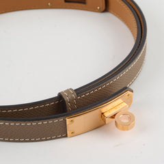 Hermes kelly belt adjustable epsom etoupe - Y stamp