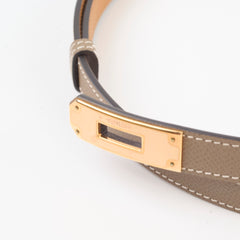 Hermes kelly belt adjustable epsom etoupe - Y stamp