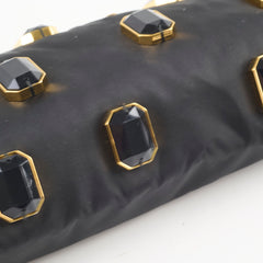 Prada Nylon Gem Shoulder Bag Black