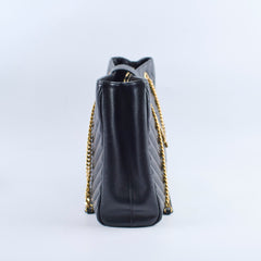 Saint Laurent Matelasse Tote Bag Black