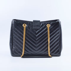 Saint Laurent Matelasse Tote Bag Black