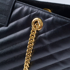 Saint Laurent Matelasse Tote Bag Black