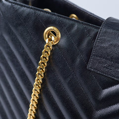 Saint Laurent Matelasse Tote Bag Black