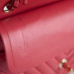 Chanel Medium Chevron Classic Flap Pink Calfskin