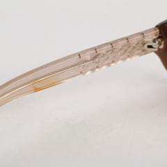 Chanel CC Crystal Logo Sunglasses Brown