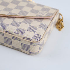 Louis Vuitton Felicie Crossbody clutch Damier Azur